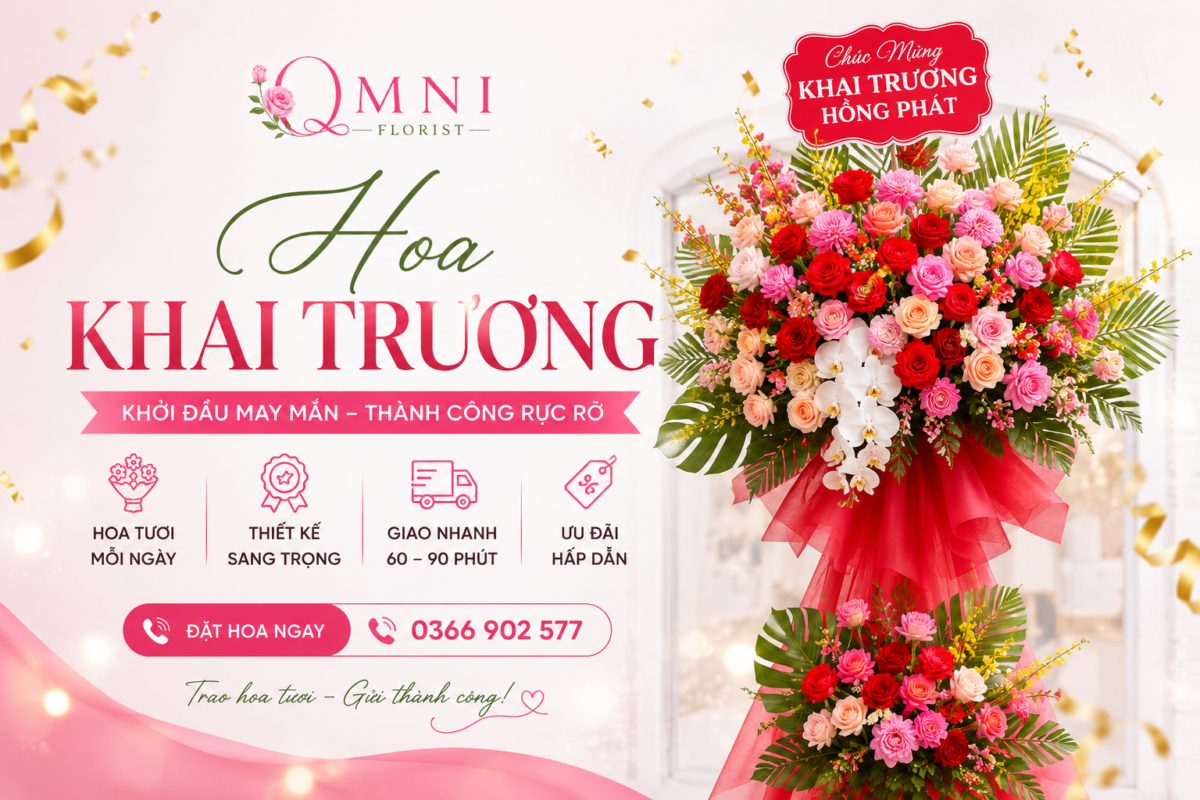 Hoa Khai Trương Sang Trọng - Phục Vụ 24/7, Giao Hỏa Tốc 2H