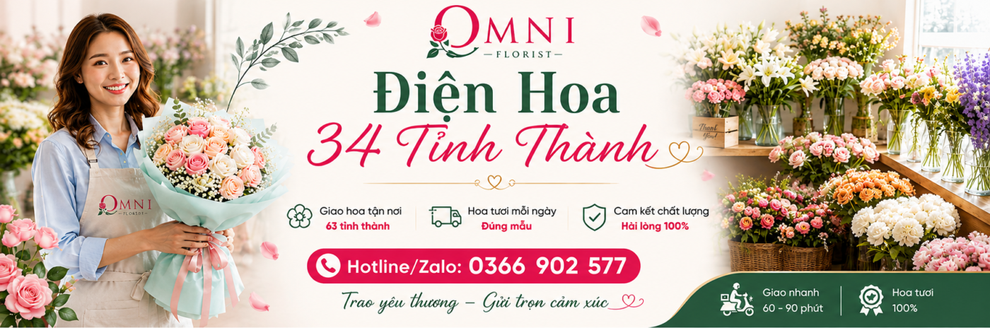 Hoa Tươi, Giỏ Trái Cây, Bánh Kem Tại Omni Florist