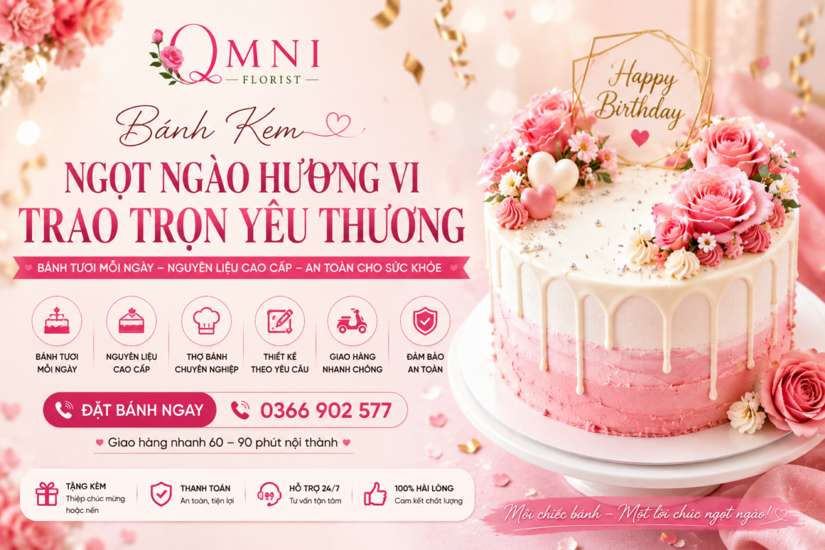 Bánh Kem Sinh Nhật Sang Trọng - Phục Vụ 24/7, Giao Hỏa Tốc 2H
