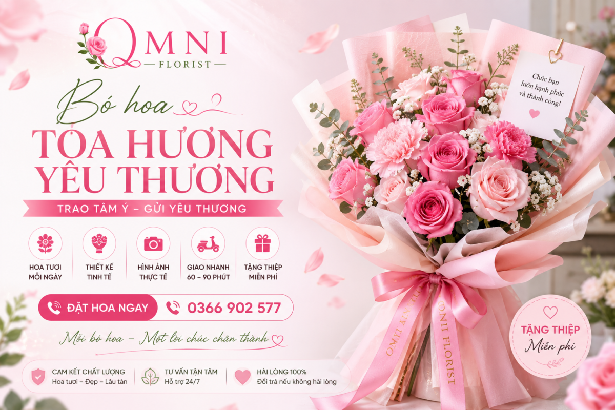 Bó Hoa Tươi Cao Cấp - Phục Vụ 24/7, Giao Hỏa Tốc 2H