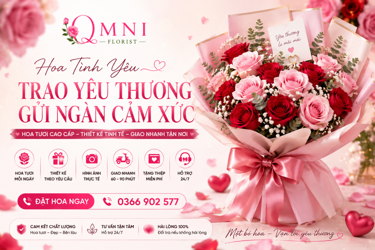 Hoa Tình Yêu Ngọt Ngào - Phục Vụ 24/7, Giao Hỏa Tốc 2H