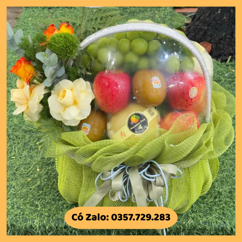 Giỏ trái cây giao thực tế tại shop trái cây phường Ngũ Hành Sơn Đà Nẵng