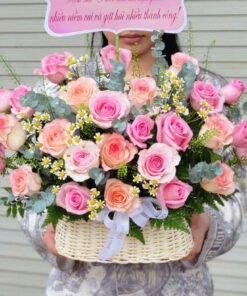 Giỏ Hoa Yêu Thương Tươi Đẹp - Phục Vụ 24/7, Giao Hỏa Tốc 2H