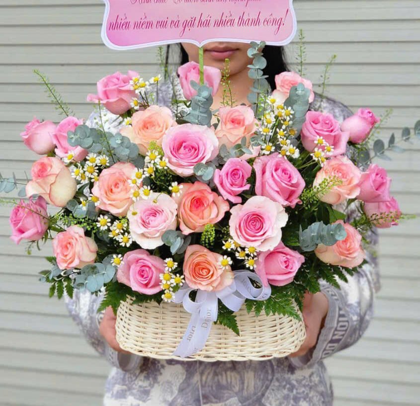 Giỏ Hoa Yêu Thương Tươi Đẹp - Phục Vụ 24/7, Giao Hỏa Tốc 2H