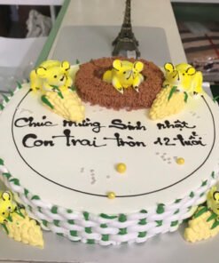 Bánh Kem Thôi Nôi Bé Trai 1 Tuổi Hình Con Giáp