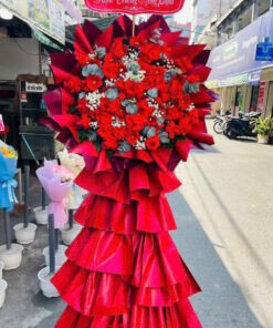 Lẵng Hoa Khai Trương Để Bàn Quầy Lễ Tân Sang Trọng