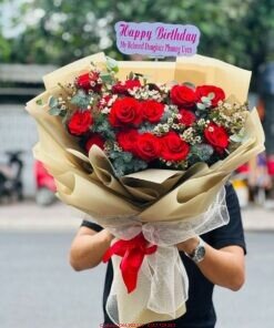 Bó Hoa Hồng Đỏ Tặng Sinh Nhật Bạn Gái 19 Bông Quyến Rũ