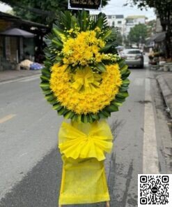 Vòng Hoa Tang Lễ Cúc Vàng Truyền Thống Trang Nghiêm