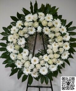 Vòng Hoa Viếng Tang Lễ Cúc Trắng Truyền Thống